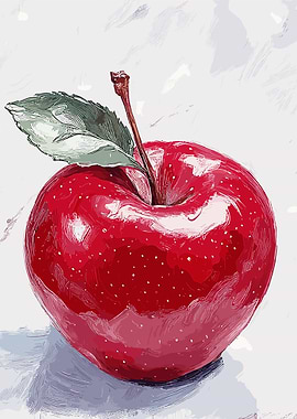 Red Apple Illustration