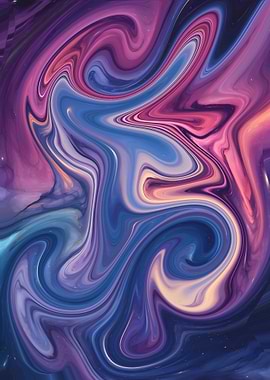 Abstract Swirling Colors liquid