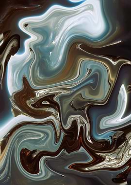 Abstract Liquid Marble Art
