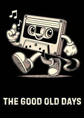 Retro Cassette Character