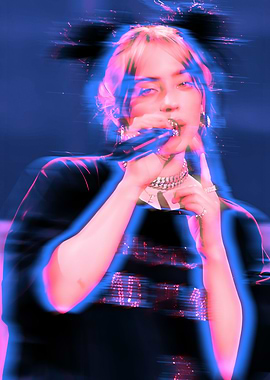Billie Eilish Glitch Art