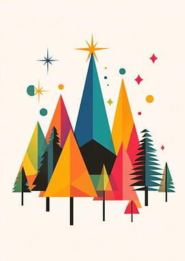 Geometric Christmas Trees