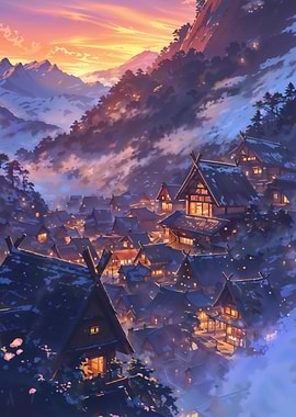 Japanese Village Dawn