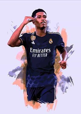 Soccer Player in Blue Jersey