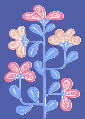 Blue Growing Flowers