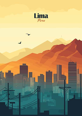 Lima Skyline Illustration
