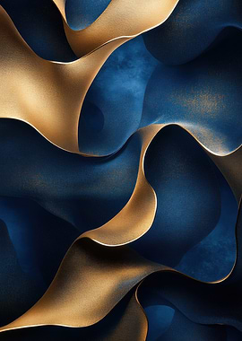 Abstract Gold and Blue