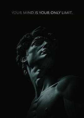 David Statue with Quote