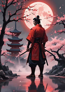 Samurai Under Blood Moon