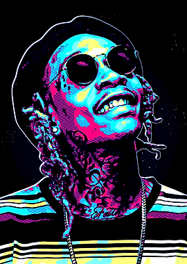 Wwiz khalifa Pop Art Portrait