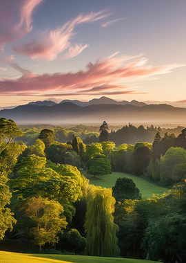 Mountain Valley Sunset