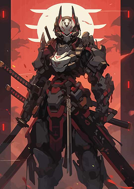 Cyberpunk Samurai Warrior