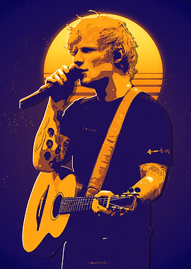 Ed Sheeran Retro Poster