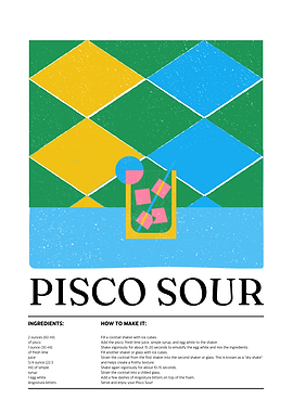 Pisco Sour Recipe Illustration