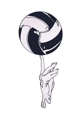 Volleyball Hand Illustration