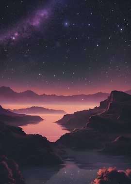 Starry Night Landscape