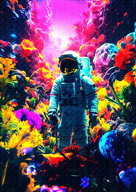 Astronaut in a Dreamy Garden