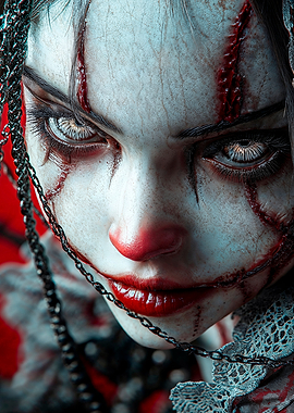Creepy Clown Portrait