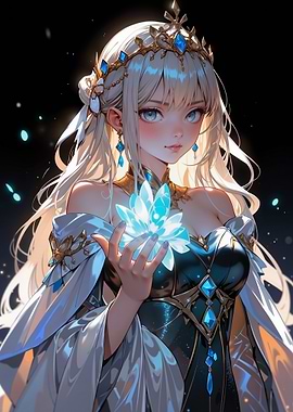 Anime Princess with Crystal