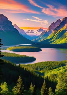 Mountain Lake Sunset