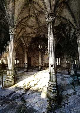 Fallen Gothic Cathedral