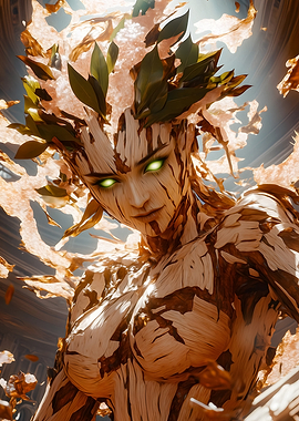 Tree Nymph with Glowing Eyes