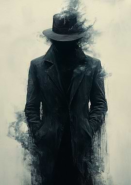 Mysterious Figure in Smoke