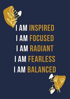 Positive Affirmations Poster - Self Motivational