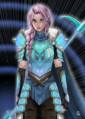 Female elven Warrior in Armor