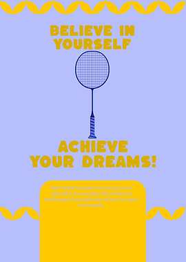 Badminton Motivation Poster