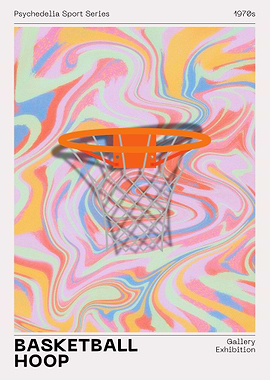 Psychedelic Basketball Hoop