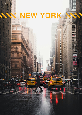 Rainy Day in NYC New York Poster