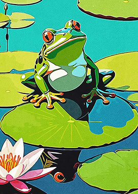 Frog on Lily Pad