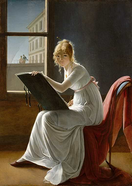 Young Woman Drawing