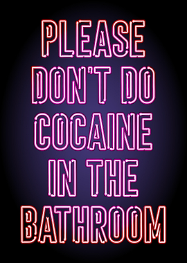 Neon Sign - Bathroom Warning