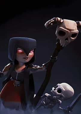 Dark Witch & Skeletons