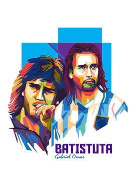 Batistuta Pop Art Portrait