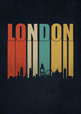 London Skyline Retro
