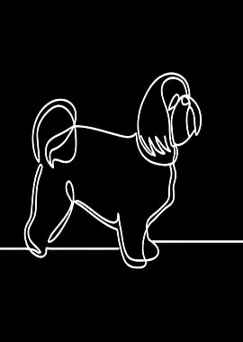 Shih Tzu Line Art