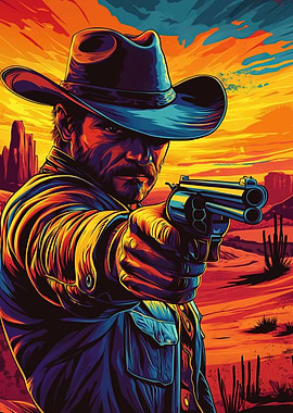 Cowboy with Revolver