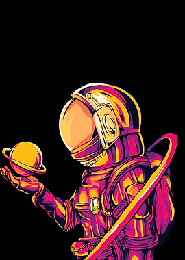 Astronaut Holding Planet