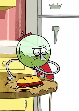 Mordecai Disgusted by Sandwich