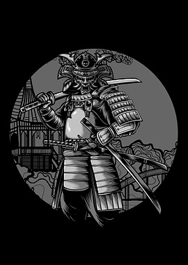 Samurai Warrior Illustration