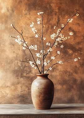 White Blossoms in Vase
