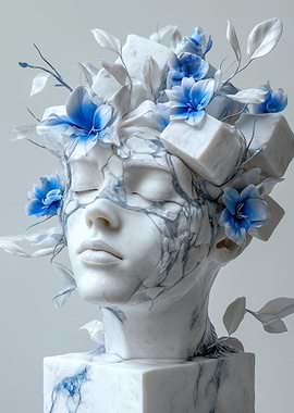 Crowned in Blue Flowers