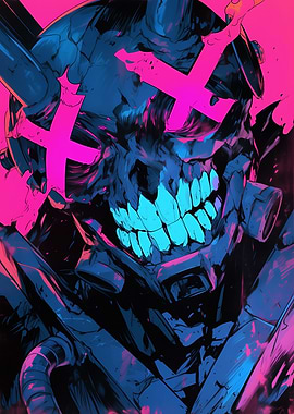 Cyberpunk Skull Art