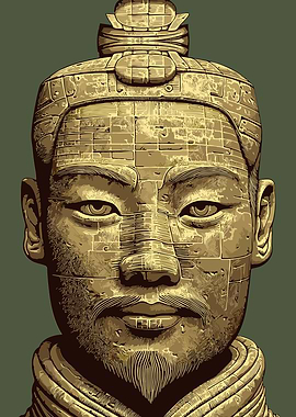 Terracotta Warrior - Ancient Gold Art