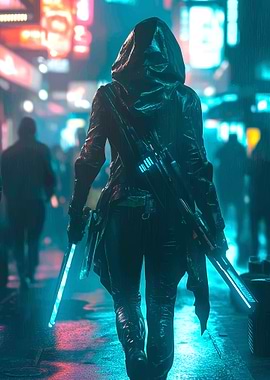 Cyberpunk City Wanderer
