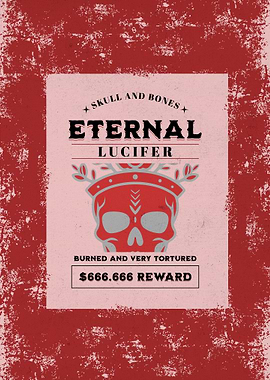 Eternal Lucifer Skull Poster