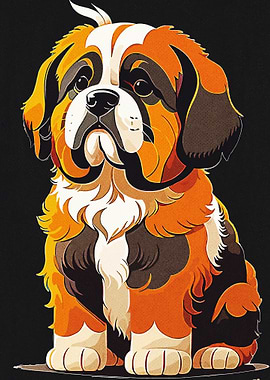 Cute Saint Bernard Puppy